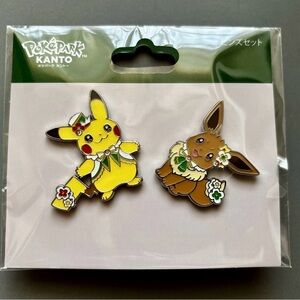 Pokepark pokemon pikachu and Eevee pin set
